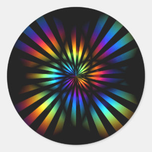 Rainbow Sticker Envelope Seal Wedding Favour Tag