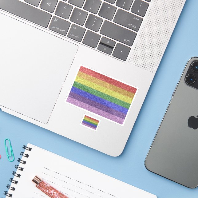RAINBOW STICKERS  (Laptop w/ iPhone)