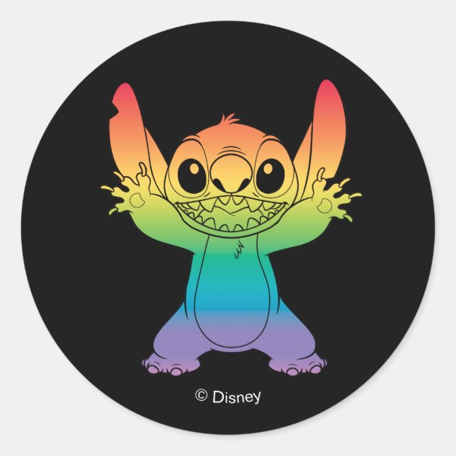 Rainbow Stitch Classic Round Sticker (Front)