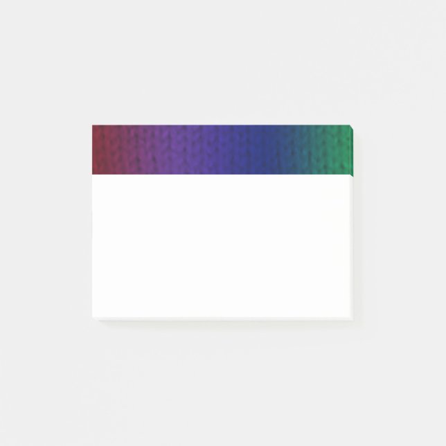 Rainbow Stockinette Post-it Notes (Front)