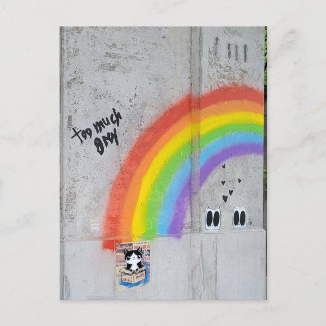 Rainbow Street Art Postcard (Front)