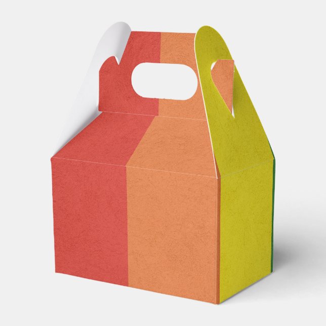 Rainbow stripe favor box (Back Side)