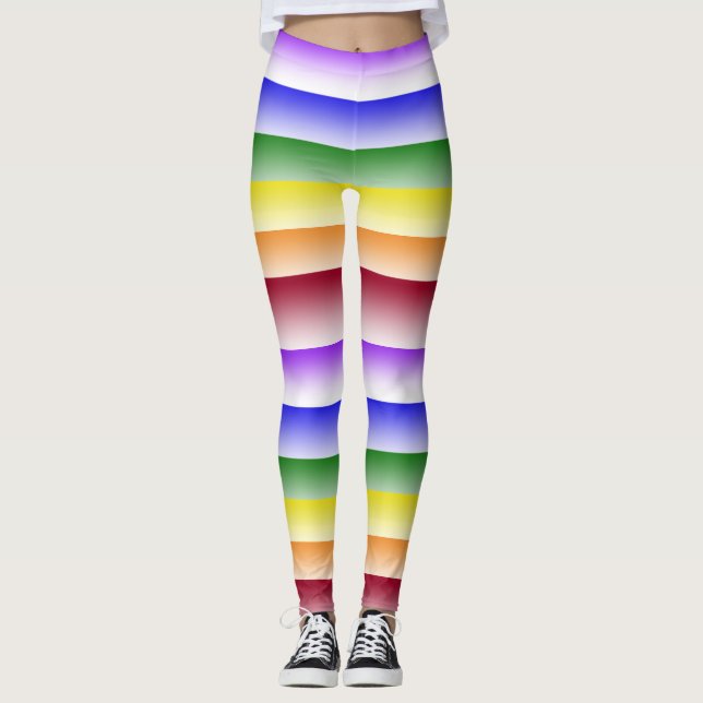 Rainbow Stripe Leggings (Front)