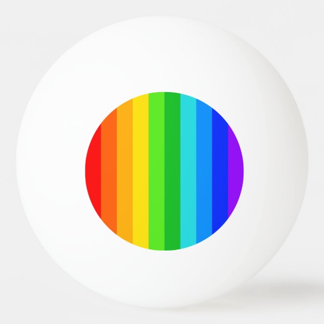 Rainbow Stripe Pattern #2 Ping Pong Ball (Front)