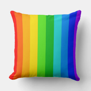Rainbow Stripe Pattern #2 Throw Pillow