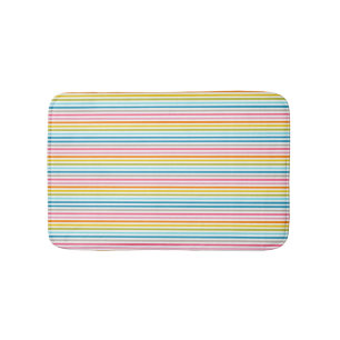 Rainbow Striped Bath Mat