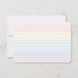 Rainbow Striped Flat Thank You Card