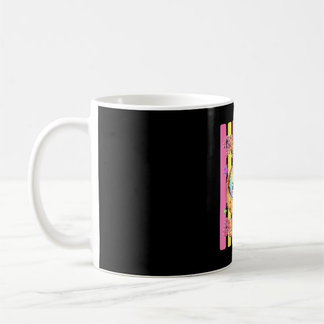 Rainbow striped little dumpling dumpling squishy coffee mug (Left)