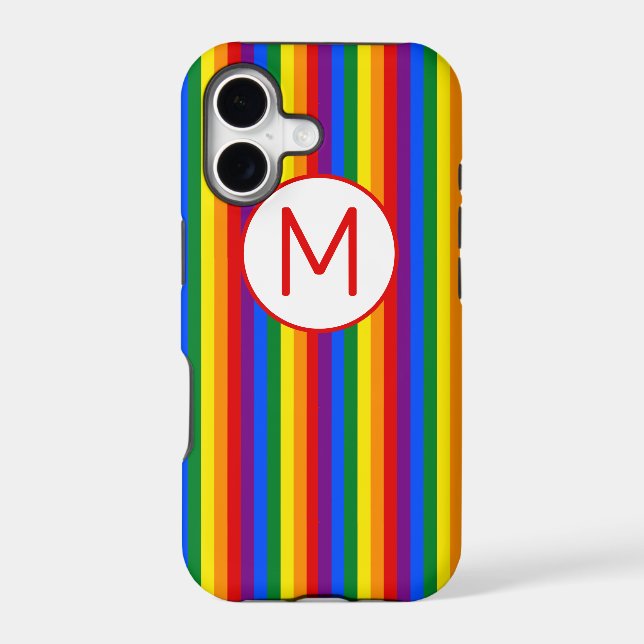Rainbow Striped Monogrammed (Back)