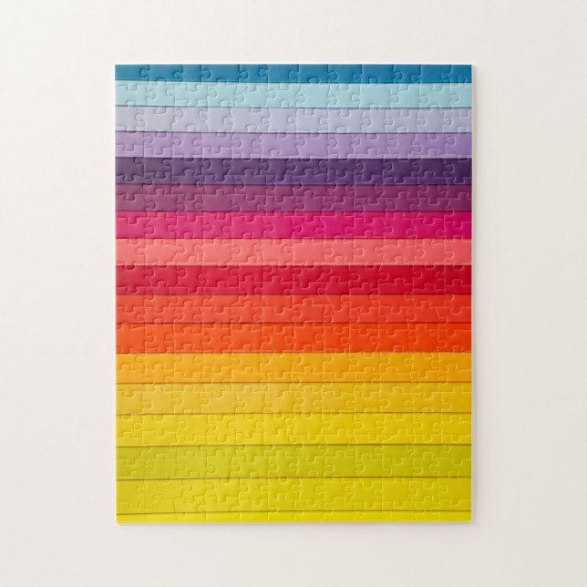 Rainbow Striped Multicolored Jigsaw Puzzle (Vertical)