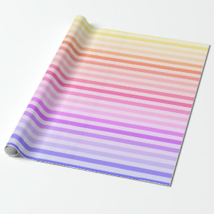Rainbow Striped Paper Warm Tones