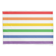 Rainbow Striped Pillow Case