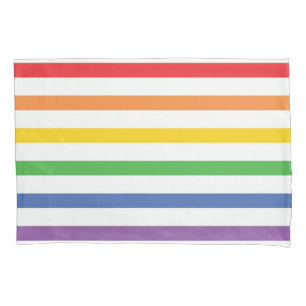 Rainbow Striped Pillow Case