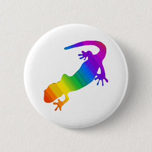 Rainbow Striped Salamander 2 Inch Round Button