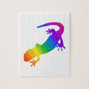 Rainbow Striped Salamander Jigsaw Puzzle