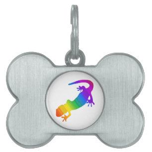Rainbow Striped Salamander Pet Tag