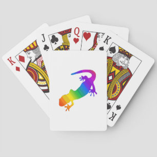 Rainbow Striped Salamander Playing Cards