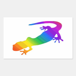Rainbow Striped Salamander Sticker