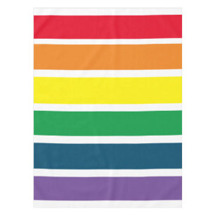 Rainbow Striped  Tablecloth