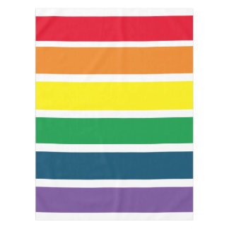 Rainbow Striped Tablecloth