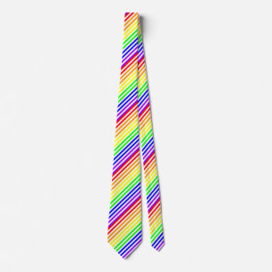Rainbow Striped Tie