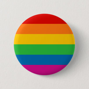 Rainbow Stripes 2 Inch Round Button