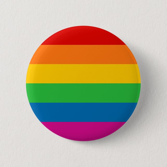 Rainbow Stripes 2 Inch Round Button (Front)