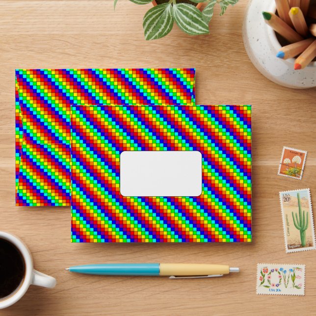Rainbow Stripes - A2 Envelope (Desk)
