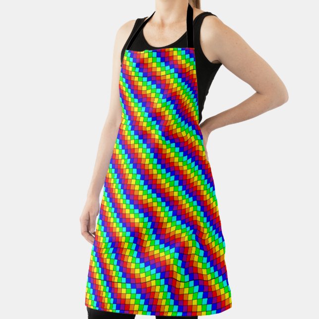 Rainbow Stripes - Apron (Insitu)