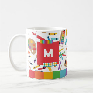 Rainbow Stripes Art Pattern Tutor Appreciation Coffee Mug