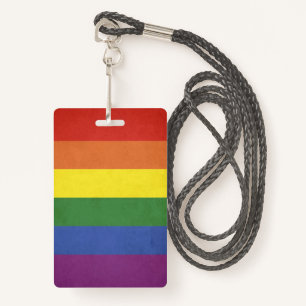 Rainbow stripes badge