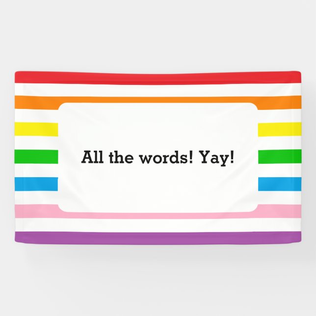 Rainbow Stripes! Banner (Horizontal)