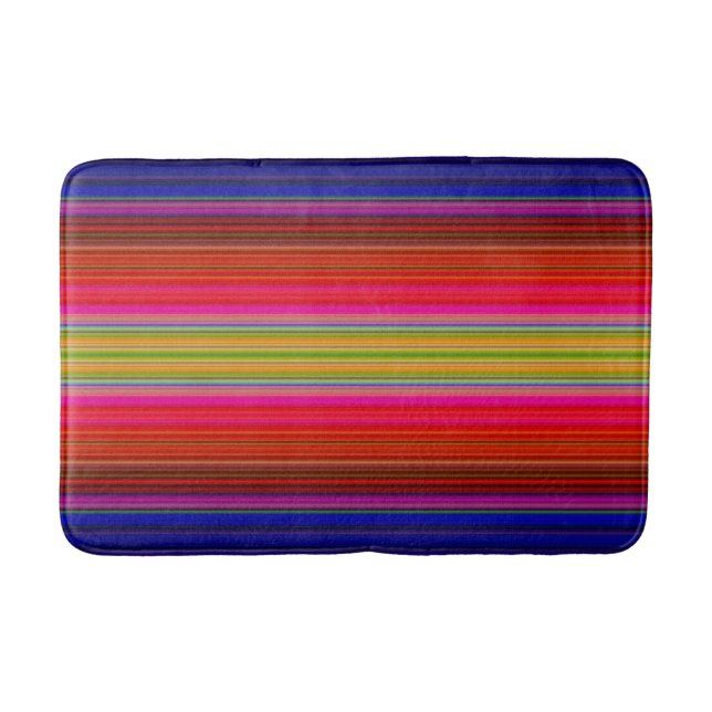 Rainbow Stripes Bath Mat (Front)