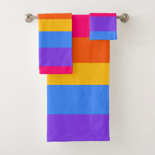 Rainbow Stripes Bath Towel Set