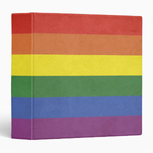Rainbow stripes binder