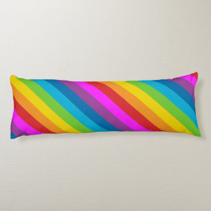 Rainbow Stripes Body Pillow