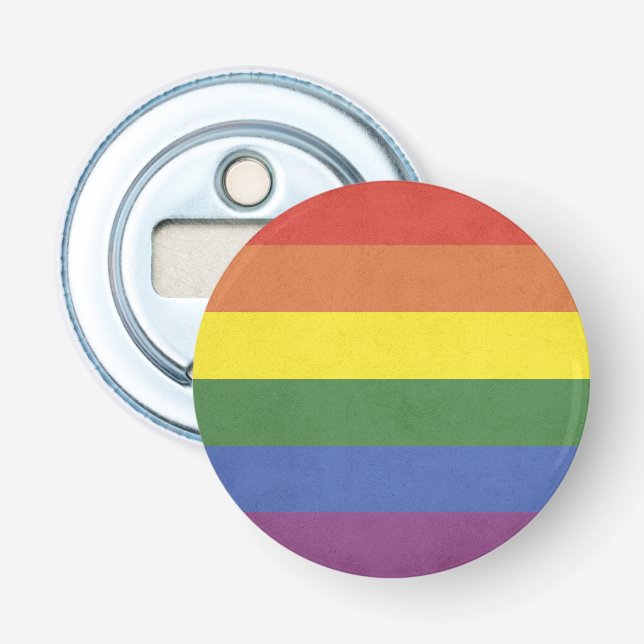 Rainbow stripes bottle opener (Front)
