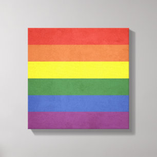 Rainbow stripes canvas print