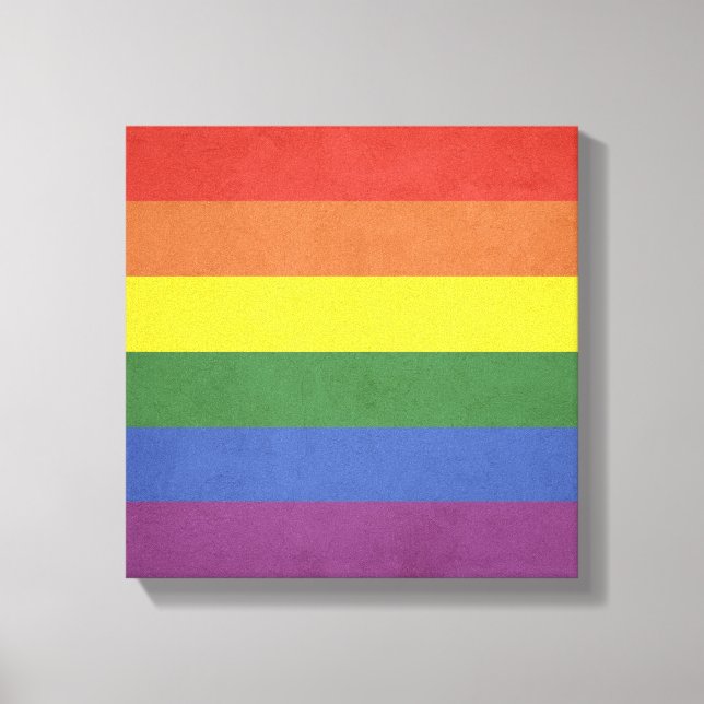 Rainbow stripes canvas print (Front)