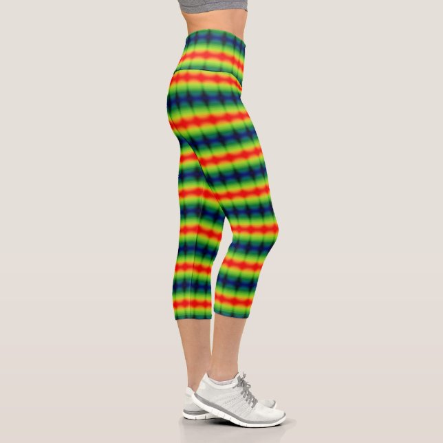 Rainbow Stripes Capri Leggings (Right)