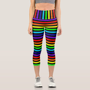 Rainbow Stripes Capris
