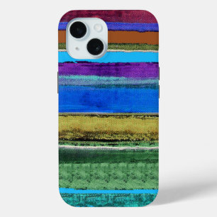 Rainbow stripes iPhone 15 case