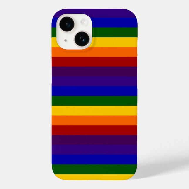 Rainbow Stripes Case-Mate iPhone Case (Back)