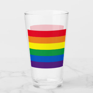 Rainbow stripes colours Lgbt Lgbtq gay flag Glass
