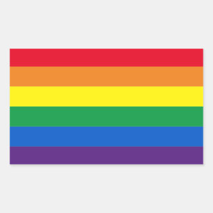 Rainbow stripes colours Lgbt Lgbtq gay flag Sticker