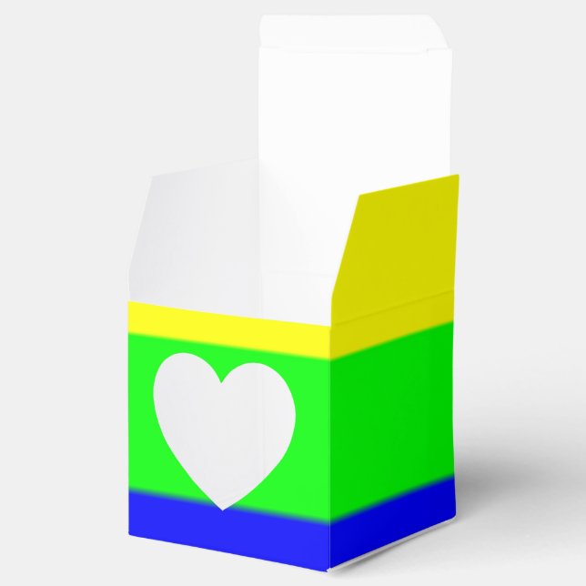 Rainbow Stripes Favor Box (Opened)