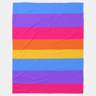 Rainbow Stripes Fleece Blanket