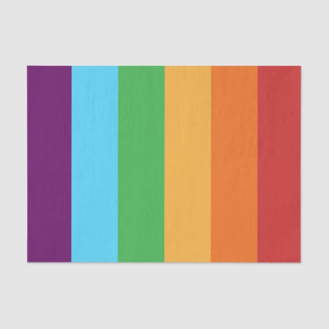 Rainbow Stripes Fun Bright Candy Birthday Party Tissue Paper (Front)