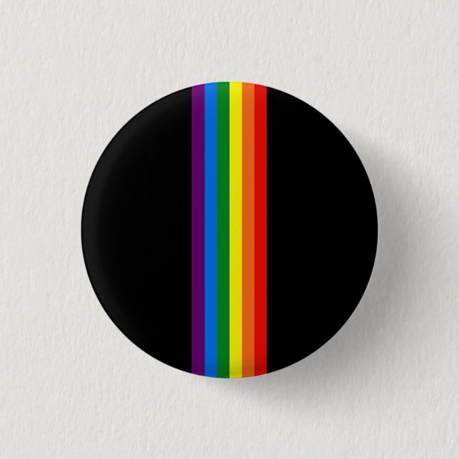 Rainbow Stripes Gay Pride LGBT Support Gifts 1 Inch Round Button (Front)