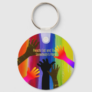 Rainbow Stripes (Hands) Keychain